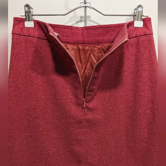 Vintage Heathered Hot Pink Wool Blend Lined Skirt Size 6 - Picture 3 of 4